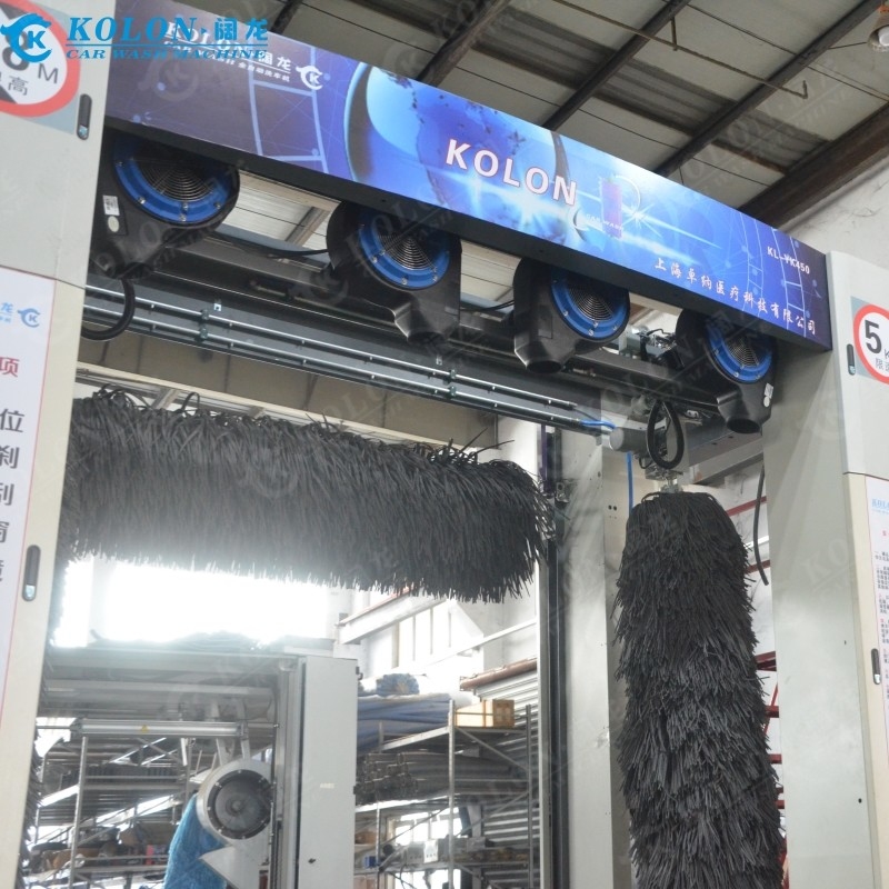 Roll Over 5 bàn chải Máy giặt xe buýt tự động Máy thổi máy giặt xe buýt KL-YK450 cố định