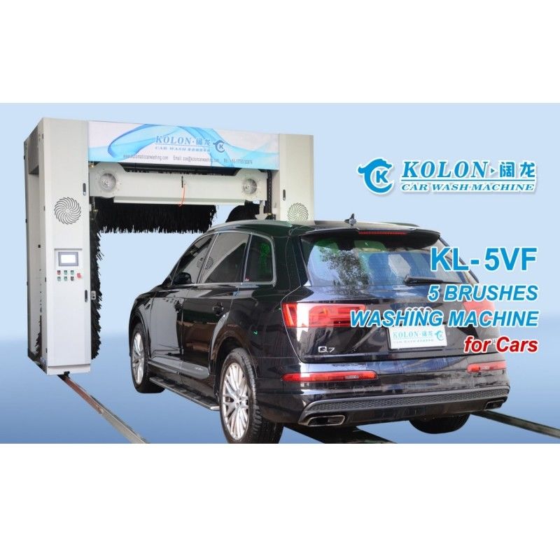 Máy rửa xe tự động 5 bàn chải với máy sấy không khí.