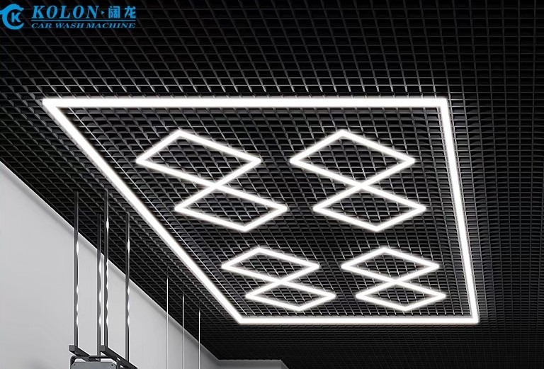 Hot Seller 6500K sáu góc nhà để xe dẫn ánh sáng trần nhà đèn lưới dẫn ánh sáng nhà để xe dẫn