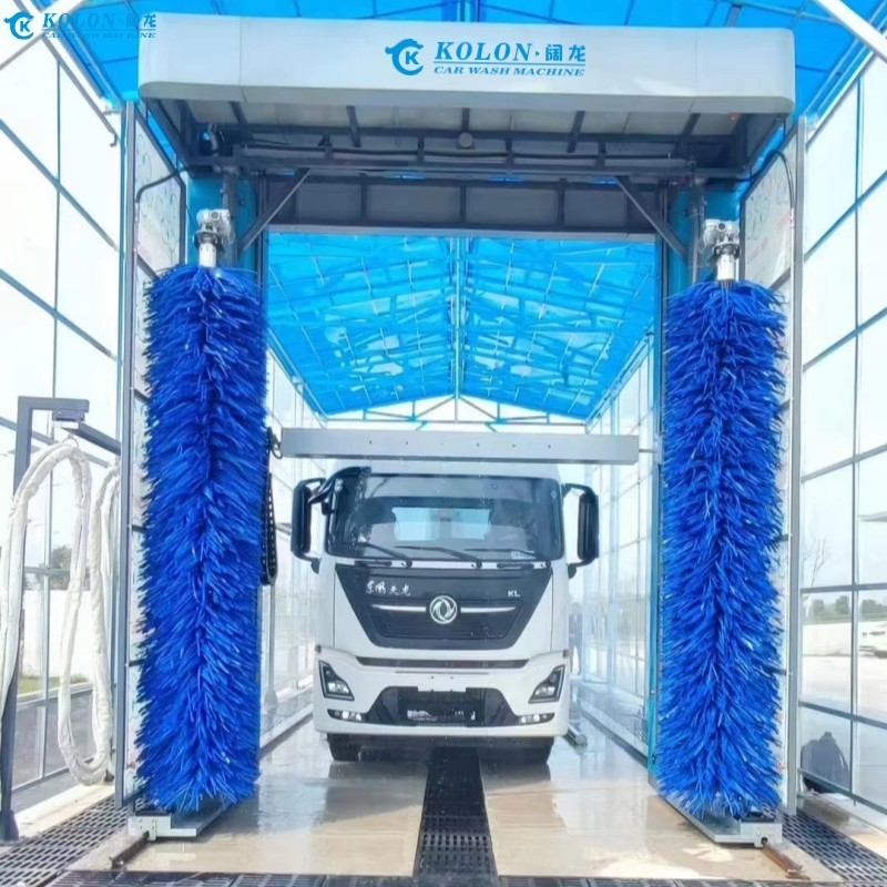 Hệ thống rửa xe buýt điện tiết kiệm nước với tiêu thụ nước 80L / xe bằng điều khiển PLC