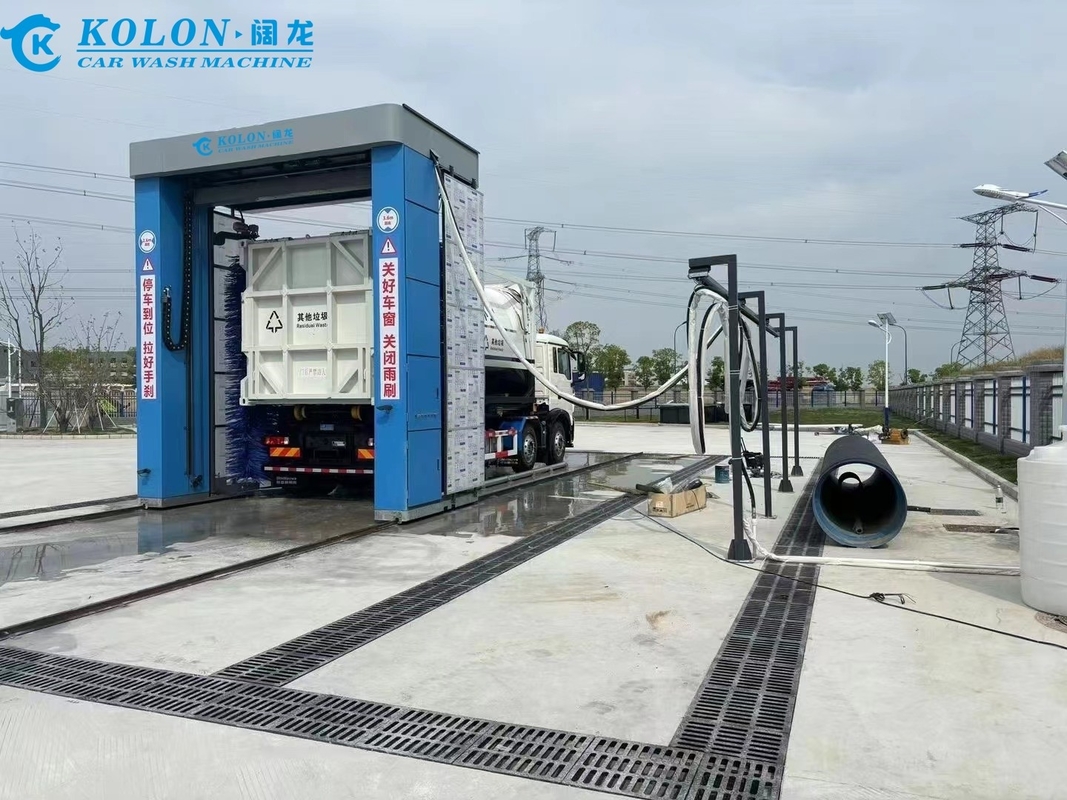 Máy rửa xe buýt tiết kiệm nước KL-EN1 với thời gian rửa 3-5 phút và công suất 67 kW