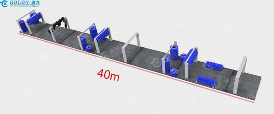 15 bàn chải tự động đường hầm Máy rửa xe chiều dài 40000mm